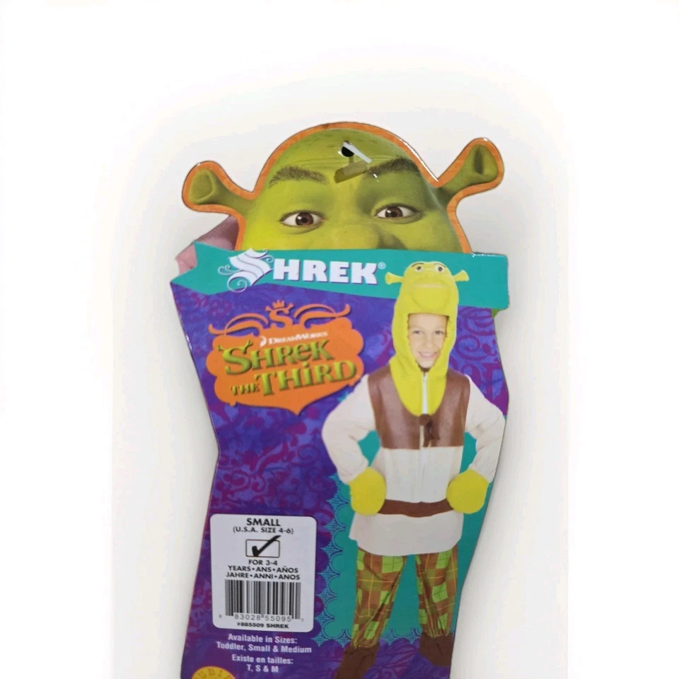 Shrek the Third Deluxe Fleece Shrek Costume SIZE SMALL 4-6, AGE 3-4 NEW WITH TAG - Image 2 of 3