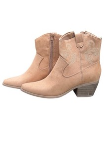 Old Navy Women’s Western Ankle Boots - Caramelized Toffee Suede - Size 7
