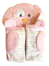 Gund Baby Blanket Spunky Pink Puppy Dog Nursery Bedding Decor 27" x 30"