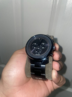 Movado Bold Dark Blue Ion-Plated Stainless Steel, 44-mm
