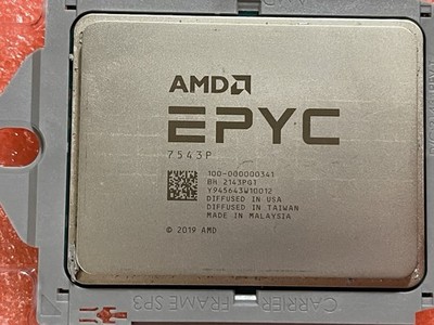 Tested AMD EPYC 7543P - 2.8GHz 32 core 64 thread L3 cache 225W CPU Processor