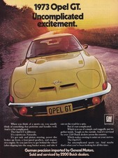 1973 Opel GT Print Ad