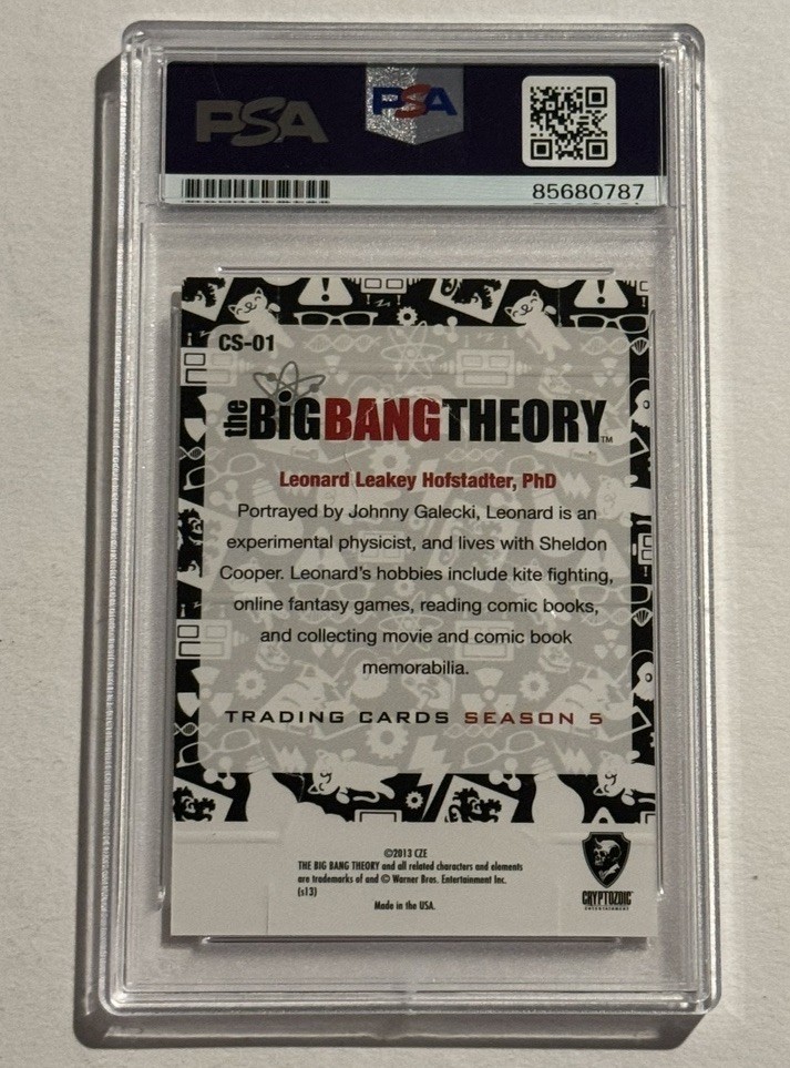 JOHNNY GALECKI SIGNED AUTO RC Cryptozoic The Big Bang Theory #CS