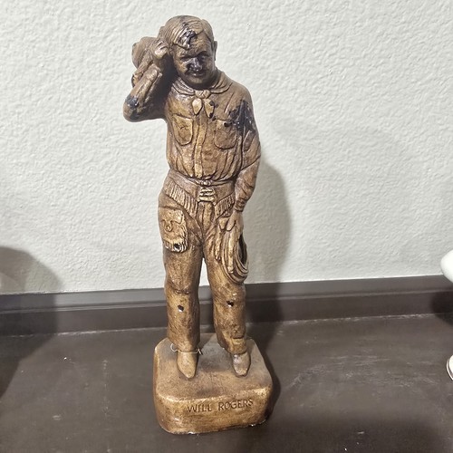 Will Rogers Wood Statue