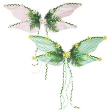 1x Forest Fairy Wings for Girls Butterfly Wings with Flowers and Leaves Cosplay