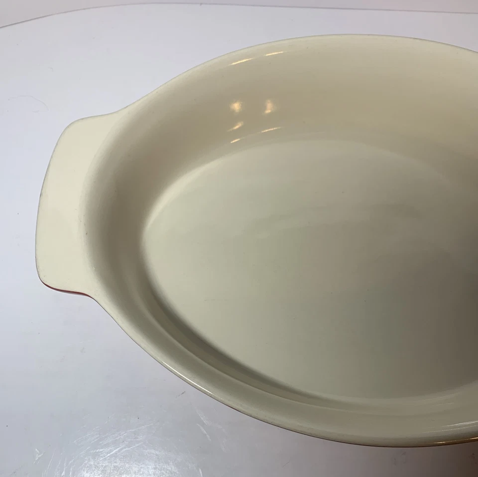 Cazuela Bialetti de gres rojo 1 cuarto ovalada con mango de horno a mesa 11" Foto 4 de 4