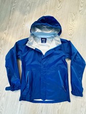 REI Co-op Blue Hooded Rain Jacket Unisex Kids L 14-16 Water Resistant