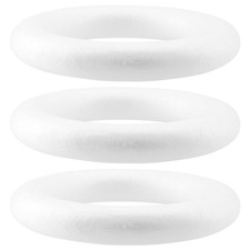 3 PCS White Craft Foam Wreath 12 Inch Polystyrene Circles Rings DIY
