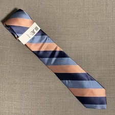 Bar III Men's Slim Skinny Neck Tie Dalton Stripe Blue/Pink 2.5" Blade MSRP 55