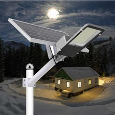 Commercial 5000W LED Solar Street Lights Outdoor Dusk to Dawn Solar Lamp US