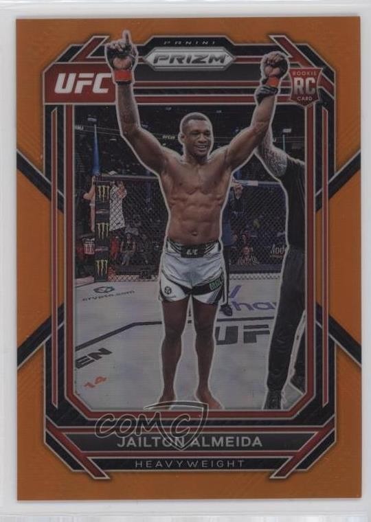 2023 Panini Prizm UFC Orange Prizm 68/99 Jailton Almeida #197 Rookie RC 0ui5