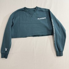 Playboy by Pacsun 2020 Crop Top Crewneck Sweatshirt Logo Women's Size XSmall