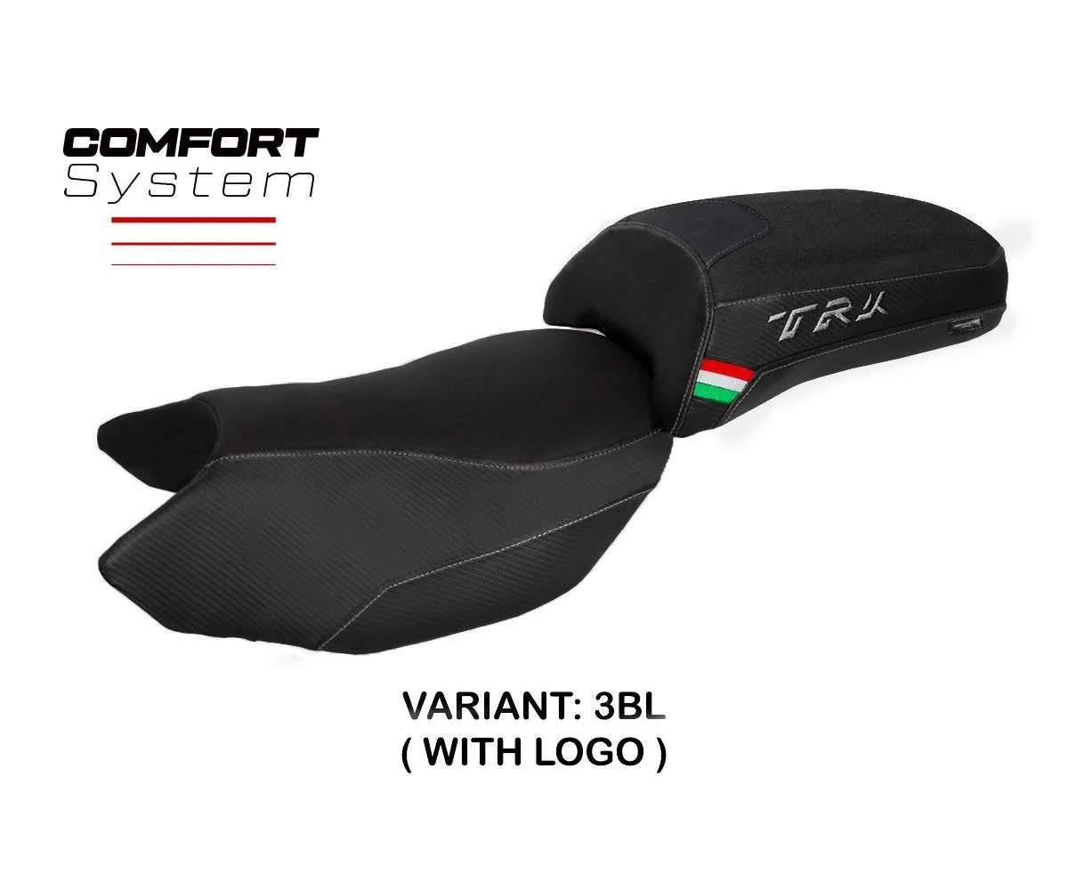 Seat cover Merida Comfort Black + logo Tpz compatible BENELLI TRK 502 2017 2026