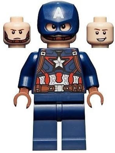 Lego Marvel Super Heroes Captain America Dunkelblauer Anzug Minifigur Aus 76189-image