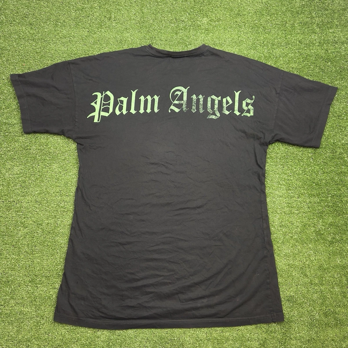 T-shirt De Luxe Pour Homme - T-shirt Palm Angels Blanc Avec Logo Noir Imprimer Devant Homme 3008510220144 T-shirt De Luxe Pour Homme - T-shirt Palm Angels Blanc Avec Logo Noir Imprimer Devant Homme 3008510220144