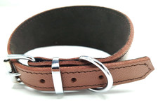 Pet Collar - Geniune Leather - Comfortable Inner - Brown Colour