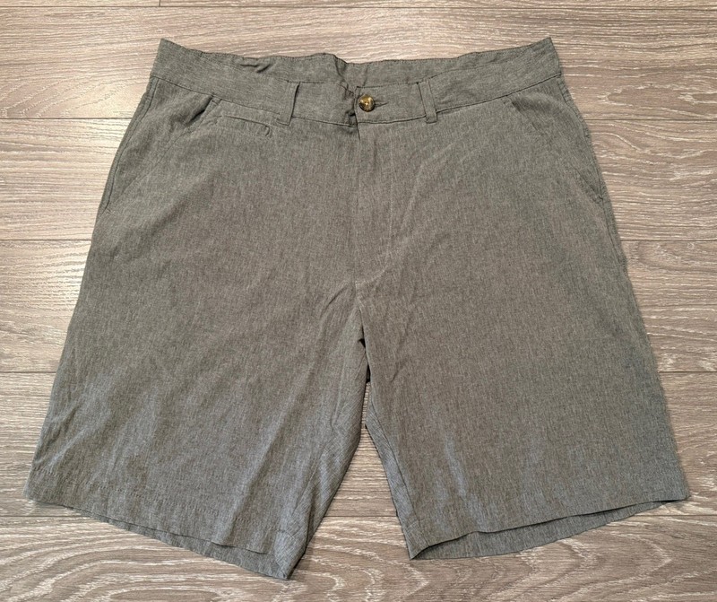 V46 Stretch Golf Shorts Men's 38” Waist Grey Flat Front Vintage 1946 Golf pro