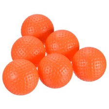 16Pcs Golf Practice Balls,Sports Plastic Hollow Flight Train Orange,41mm 