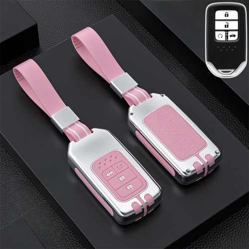 Aluminum Alloy Silicone Car Key Fob Case Cover For Honda Fit HR-V Vezel Jazz Fit - Picture 12 of 17