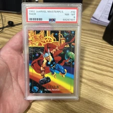 🤩🔥1992 MARVEL MASTERPIECES #92 THOR PSA 8🤩🔥Joe Jusko😁