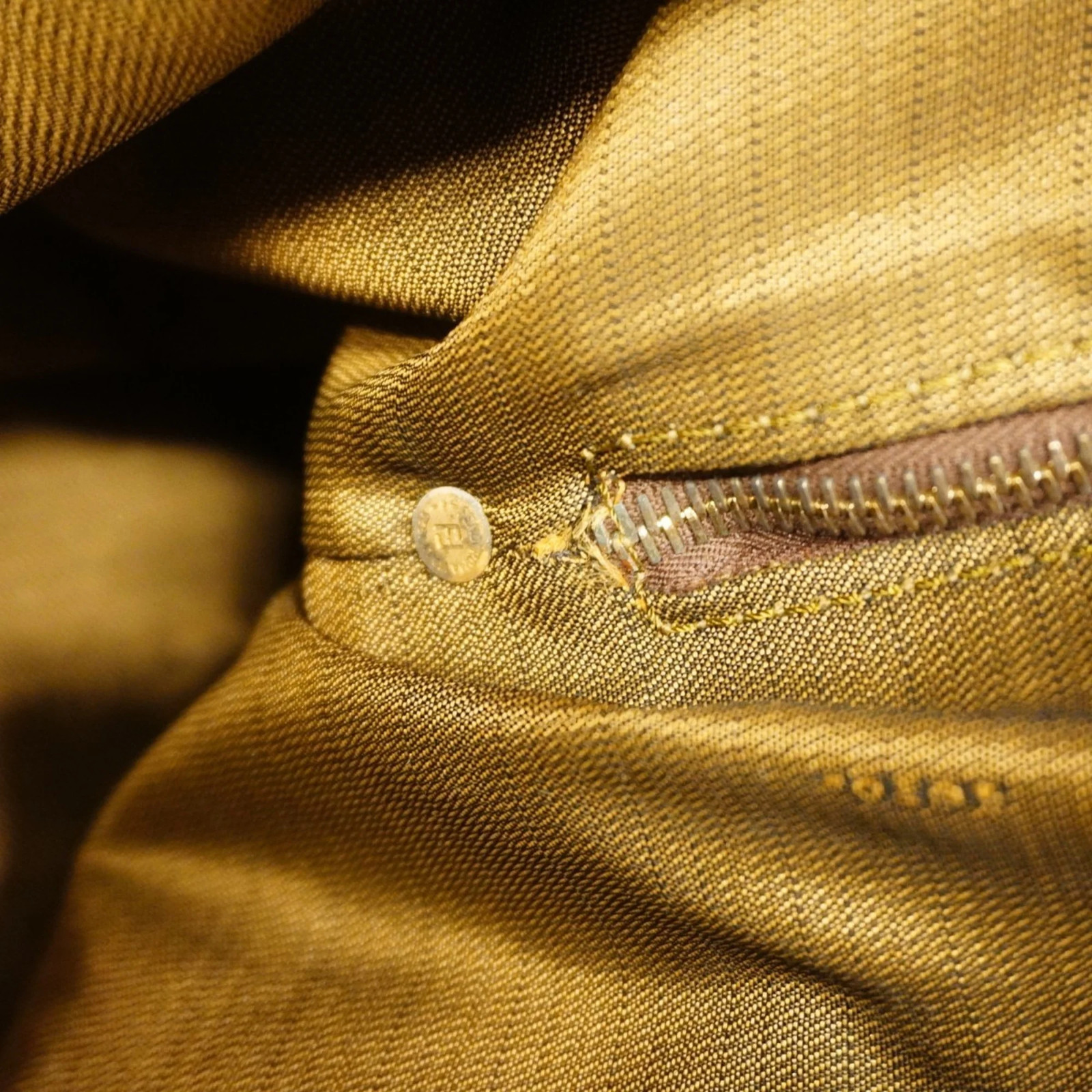 Fendi Zucca nylon canvas handbag, brown, 2-way bag for women GZl1fg3x thumbnail 11