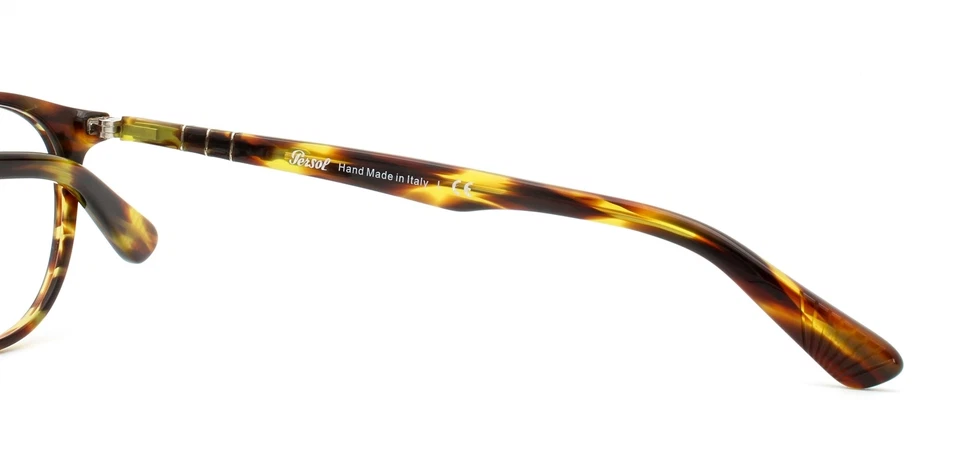 Persol 3107V 938 Typewriter Edt Eyeglasses Glasses Yellow Brown Havana w/case - Image 4 of 4