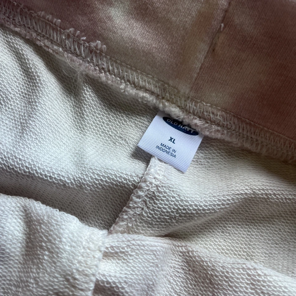 Old Navy French Terry Shorts with pink and white tie-dye pattern Women’s XL - Image 4 of 4