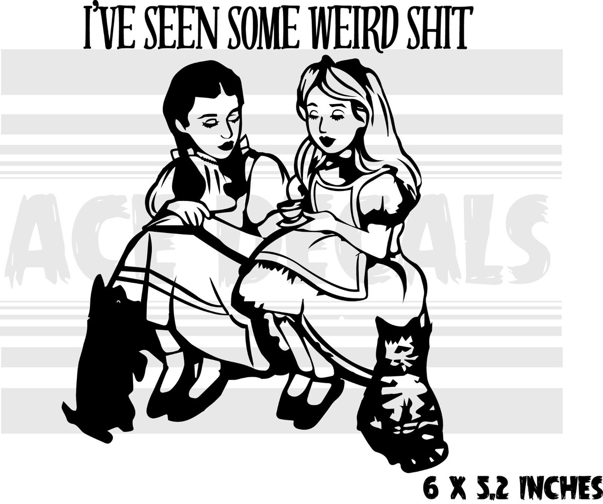 Alice In Wonderland - Wizard of OZ - Laptop Car Window Vinyl decal