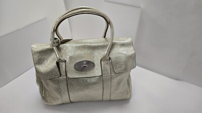 Mulberry Bayswater Moon Metallic Champagne Gold Tote Luxury