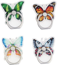 4Pcs Phone Ring Holder Stand, Cute Butterfly Animal Funny 360 Rotation Finger Ri