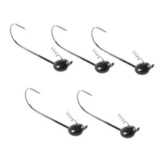 Reaction Tackle Tungsten Shaky Head Jigs for Bass 3/8 oz (5 per pack) Black
