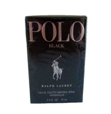 Polo Ralph Lauren Black Men's 2.5 Fl oz /75 ml Eau de Toilette Sealed Box