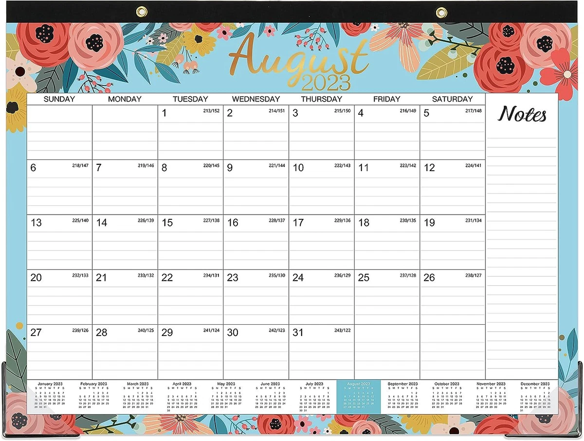 Desk Calendar 2023-2024 - July 2023 - December 22