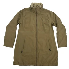 L.L. Bean Jacket Misses Women's M-Reg Brown Full Zip Insulated Overcoat Hooded