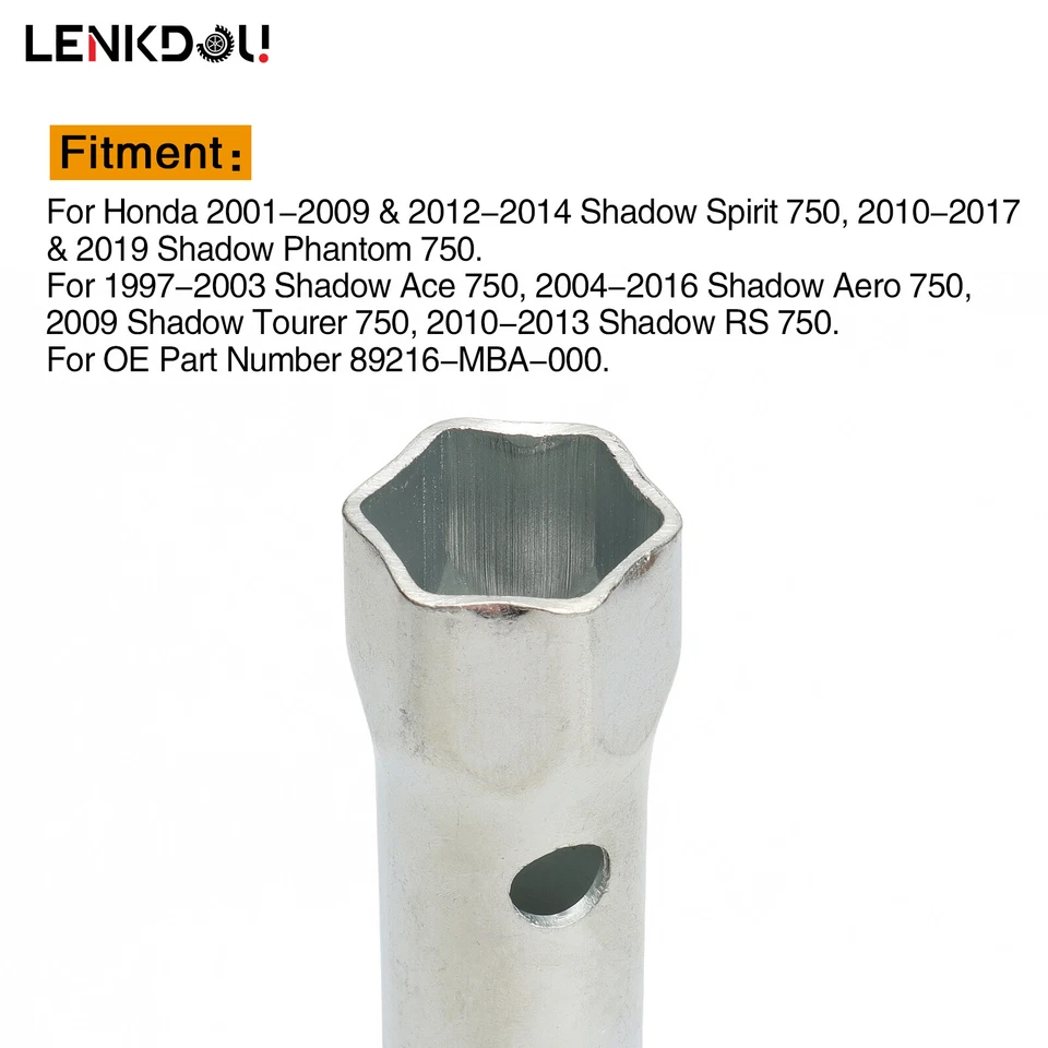 Llaves de bujía para Honda Shadow ACE Aero 750 Tourer Spirit 750 89216-MBA-000 Foto 3 de 4