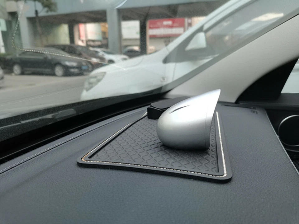 Reloj salpicadero interior coche SUV puntero luminoso indicador de tiempo decoración carcasa plateada Foto 2 de 4