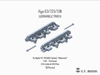  1/35 ET MODEL P35-005 TIGER I Initial Workable Track ''Mirrored'' (3D Printed)