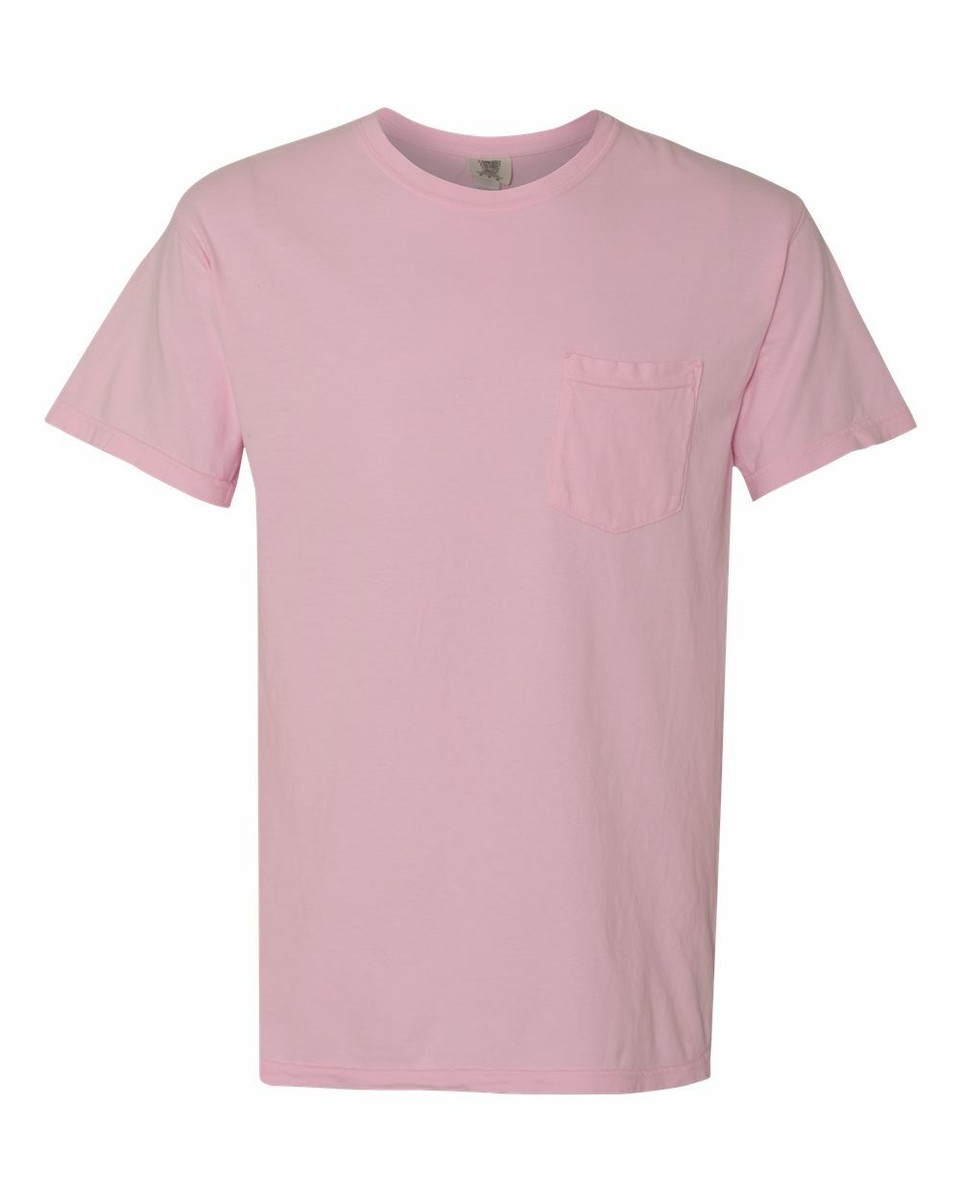 ★COOR★ 2PACK Pigment Dyed Cotton T-Shirt CXE3JS06V-2PA Comfort Colors Pigment Dyed Short Sleeve T-Shirt with Pocket