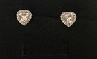 *NEW* Kay Jewelers Sterling Silver Lab Created White “HEART” Sapphire Earrings — photo 1