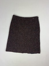 Prada Milano ladies tweed wool knitted skirt size 38 burgundy