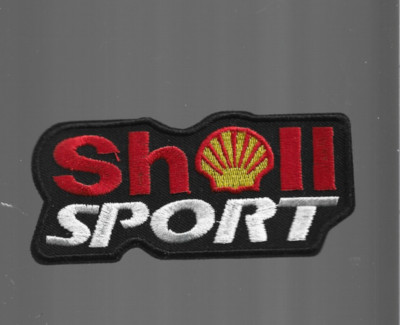 New 1 5/8 x 3 5/8'' Shell Sport Iron on Patch Free Ship