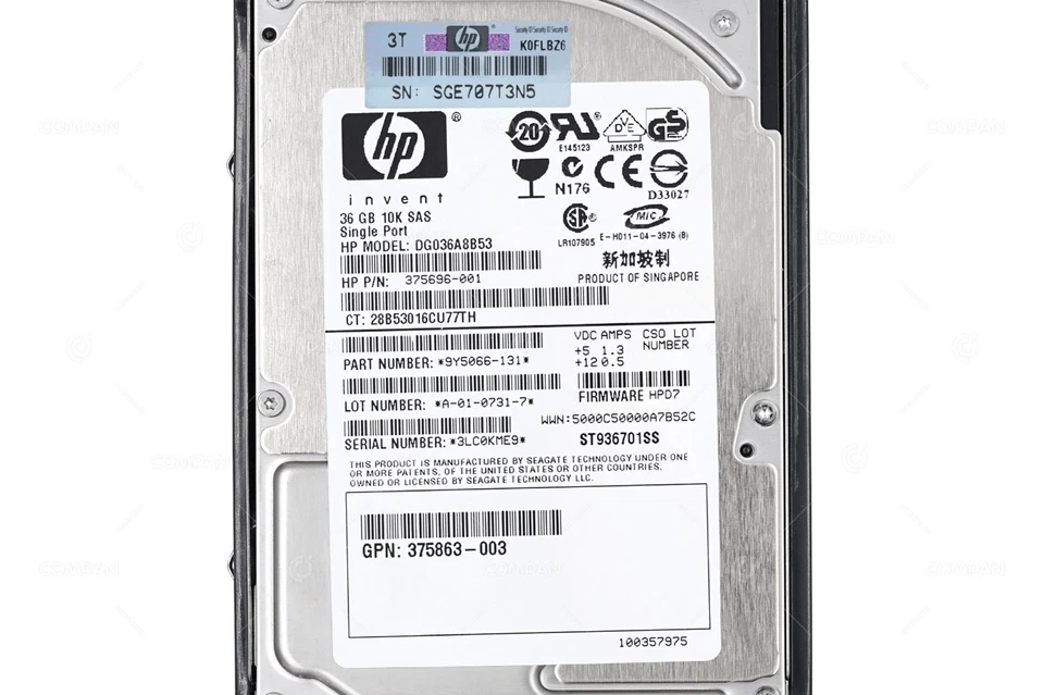 376596-001 HP 36GB 10K 3G SAS 2.5 SFF HOT-SWAP - Image 4 of 4