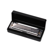 10 Hole Tremolo Harmonica in Key of C with Stainless Steel Cover and Resin Body