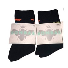 Bombas Socks Size XS Kids Child Black Bee Adult Stripe Mid Calf Arch Support NEW