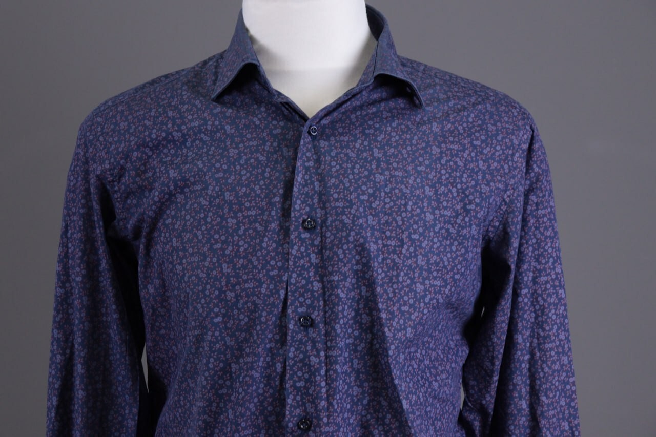 Camiceria Partenopea Blue Floral Long Sleeve Dres… - image 3