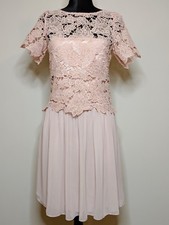 Reiss Women's New Milla-Lace Occasion Dress. Tea Rose. Size US4/UK8