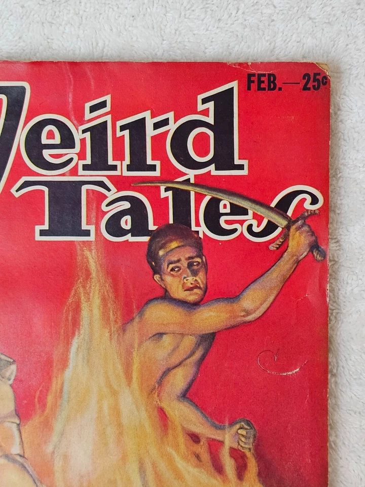 Weird Tales Pulp Magazine Feb 1934 VG Brundage Sapphire Goddess Robert E. Howard - Image 3 of 4