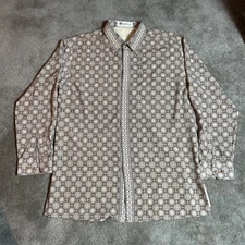 Batik Keris Men’s Long Sleeve Shirt Size 17 100% Polyester All over Print