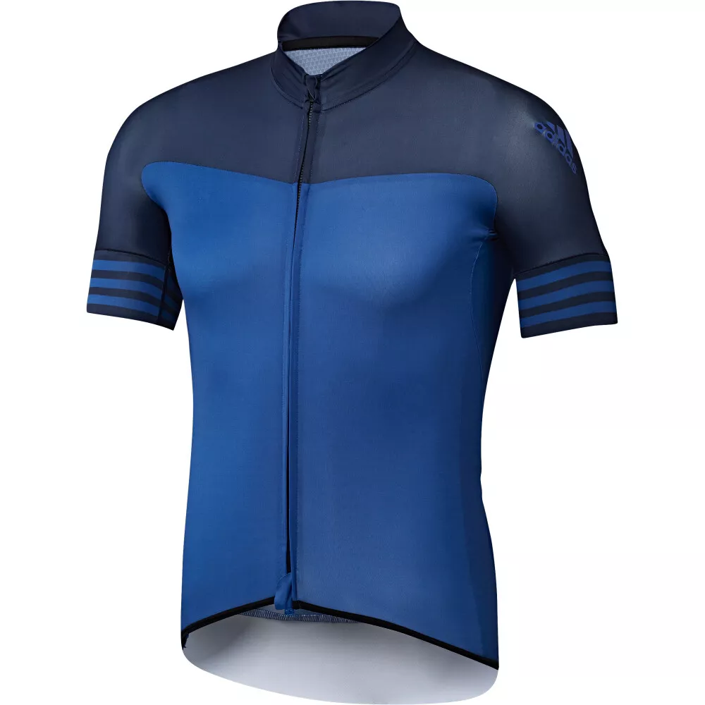 Adidas Men's Cycling Jersey CD.ZERO3.J.SS.K Blau Breathable Elastic Plain  Colour