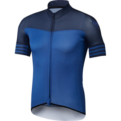 Adidas Herren Radtrikot  CD.ZERO3.J.SS.K blau atmungsaktiv elastisch Unifarben